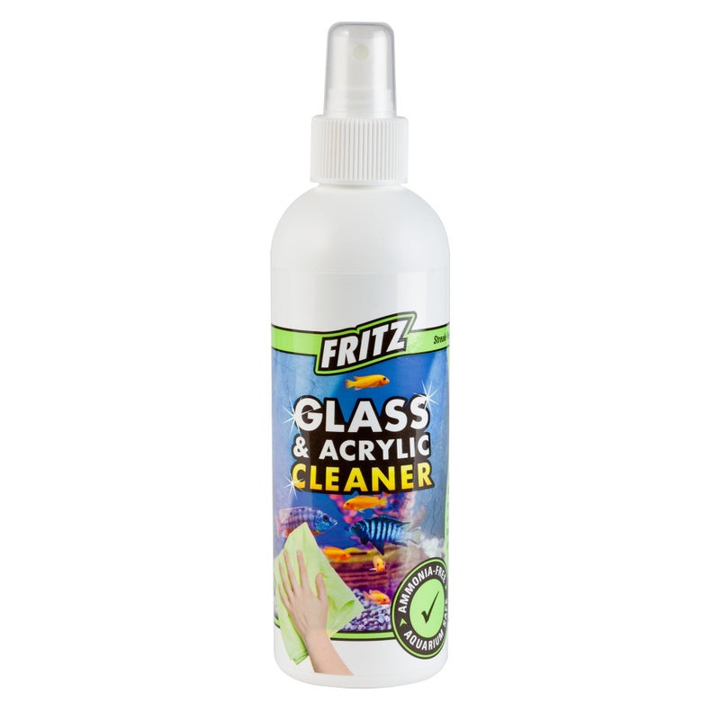 Fritz Aquatics Aquarium Glass & Acrylic Cleaner Spray for a Crystal Clear Tank (8-Ounce) - Image 1